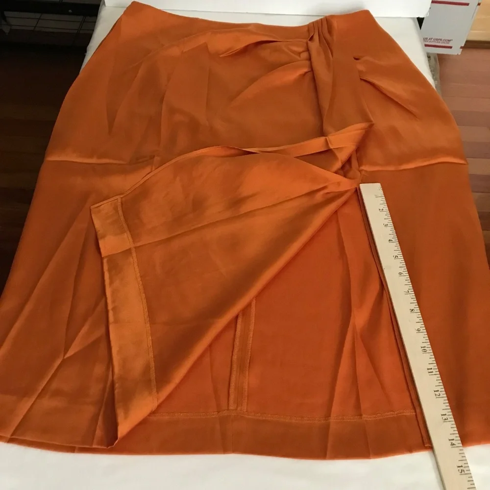 J. CREW Satin Sarong Skirt NWT Orange Spice Women’s Plus Size 16